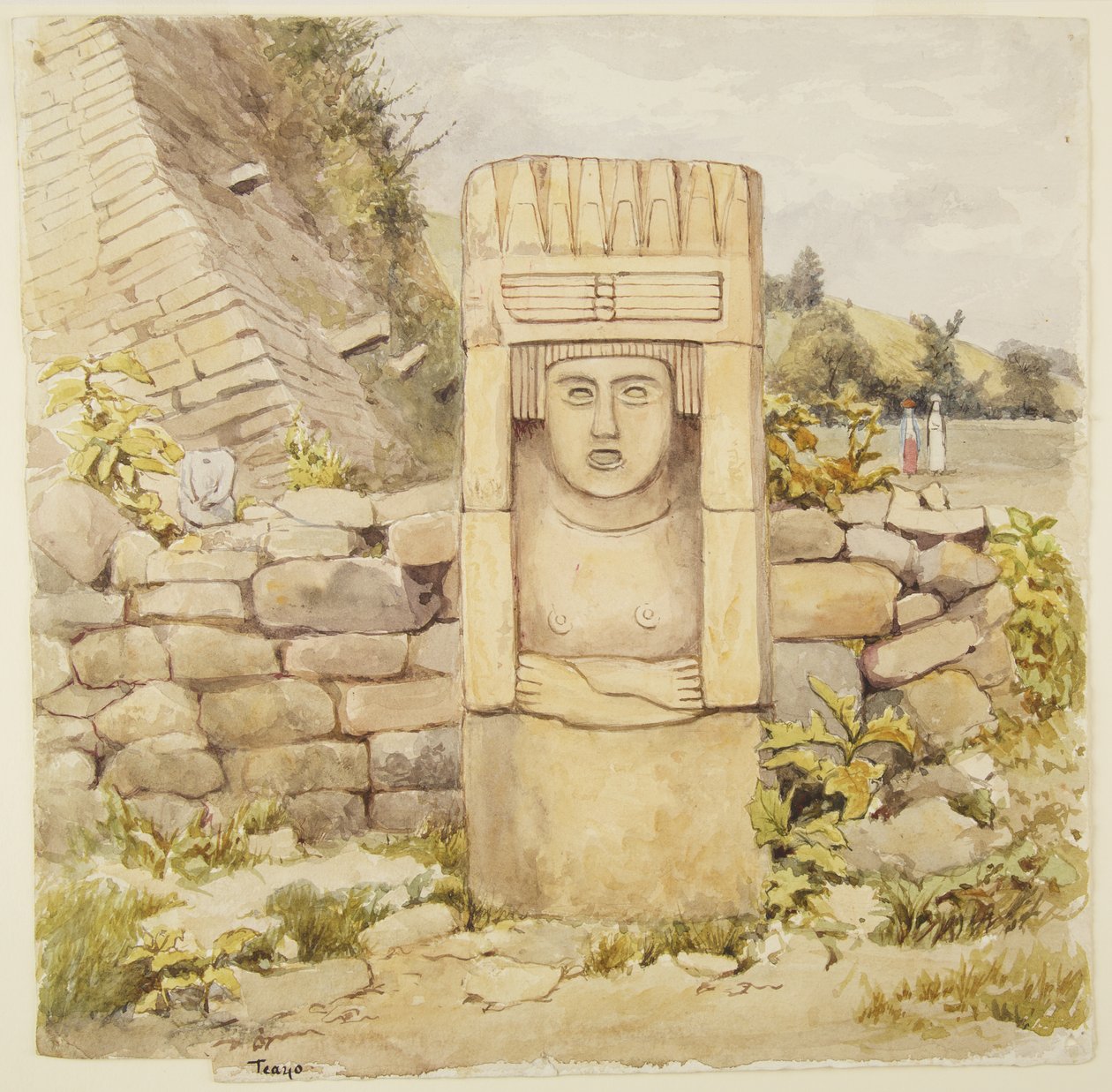 Statue de Teayo, nord Veracruz, Mexique - Adela Breton
