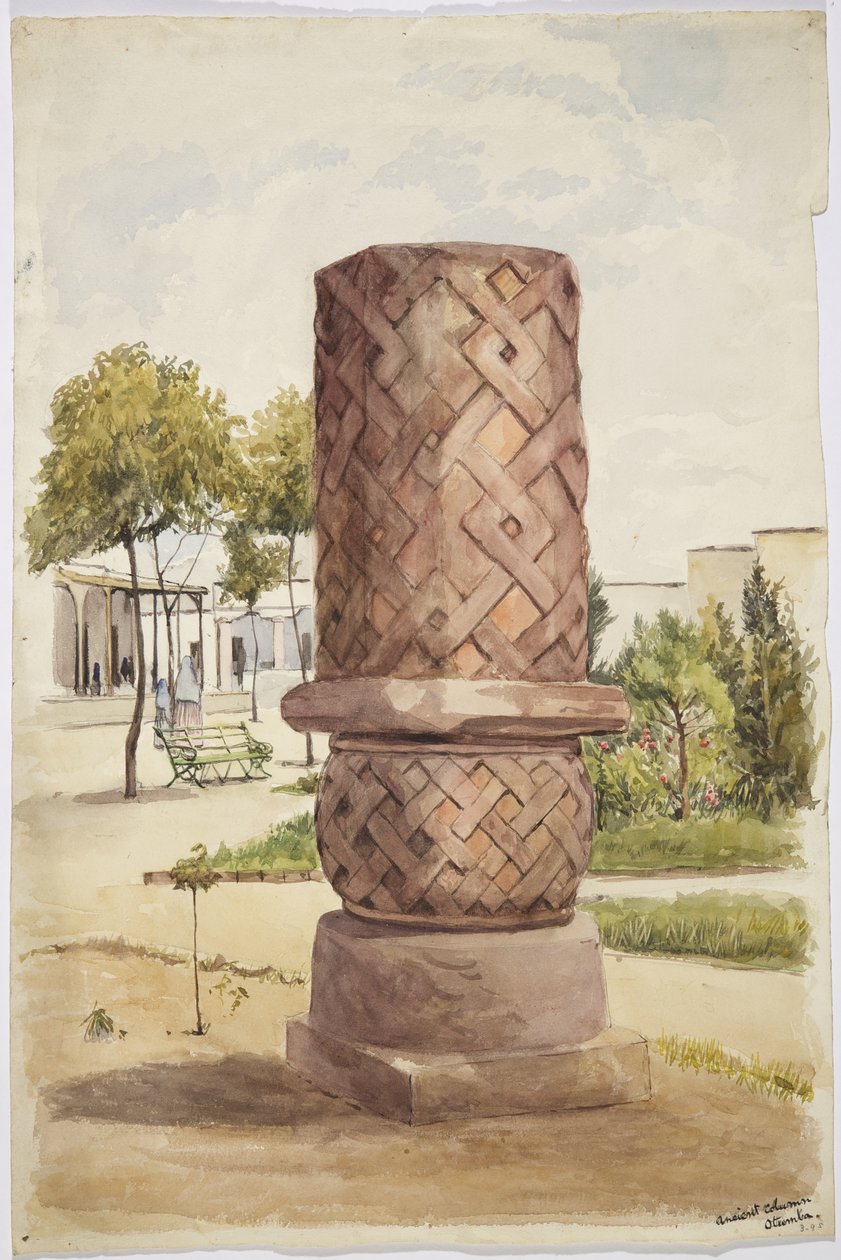 Statue ou colonne à Otumba, Mexique - Adela Breton