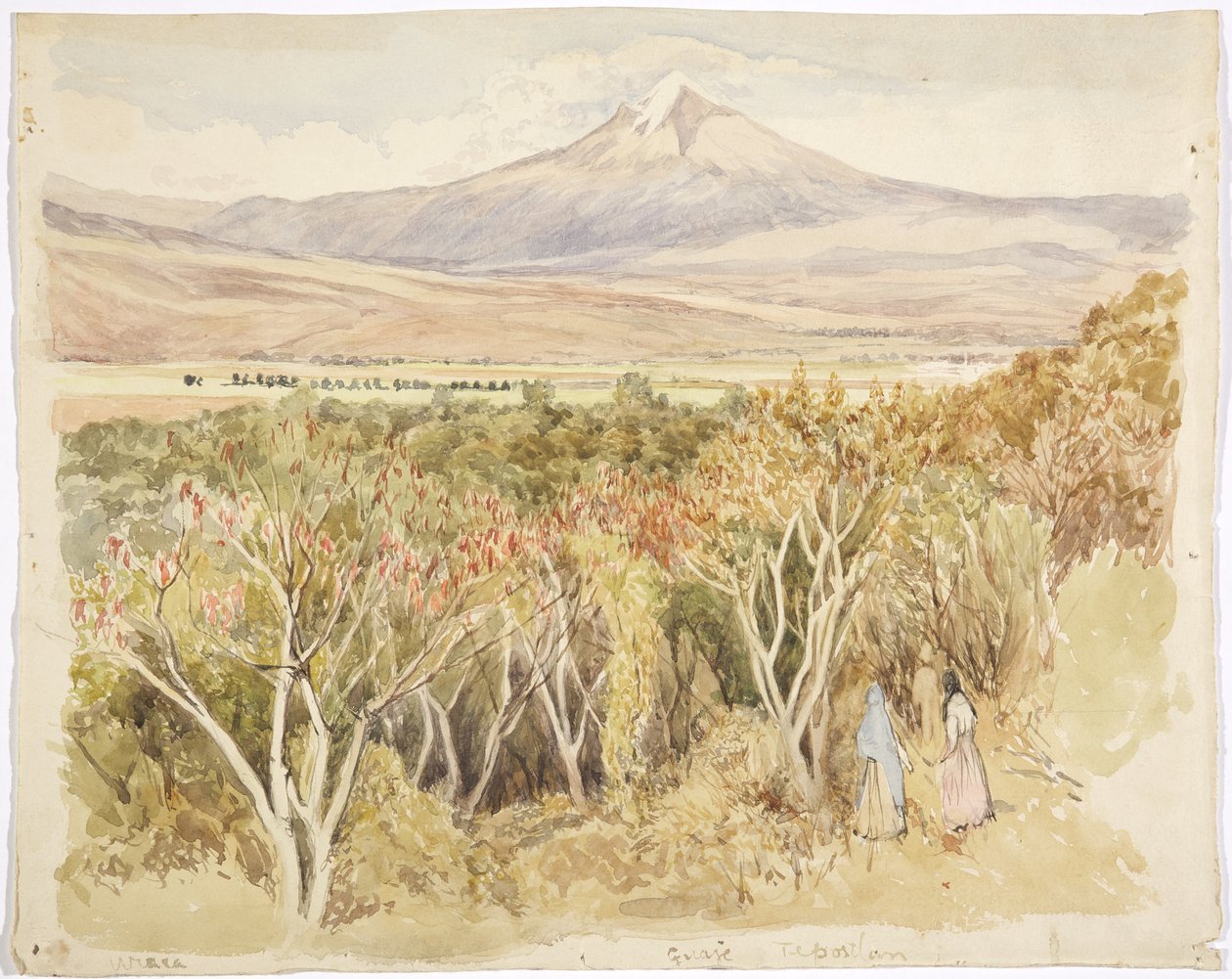 Le volcan Popocatépetl depuis Yautepec, État de Morelos, Mexique - Adela Breton