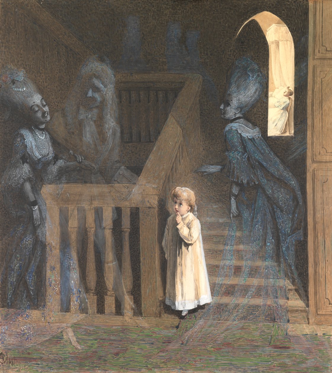 La Fête sur les Escaliers - Adelaide Claxton