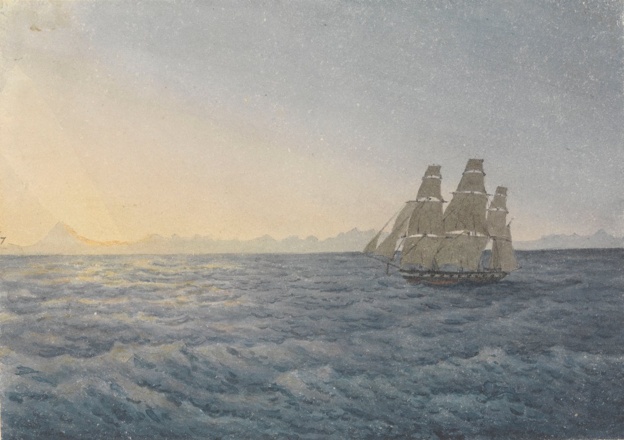 Andes, Pic Aconcagua à 170 miles de distance, 18 juin 1849 - Admiral Sir Edward Gennys Fanshawe