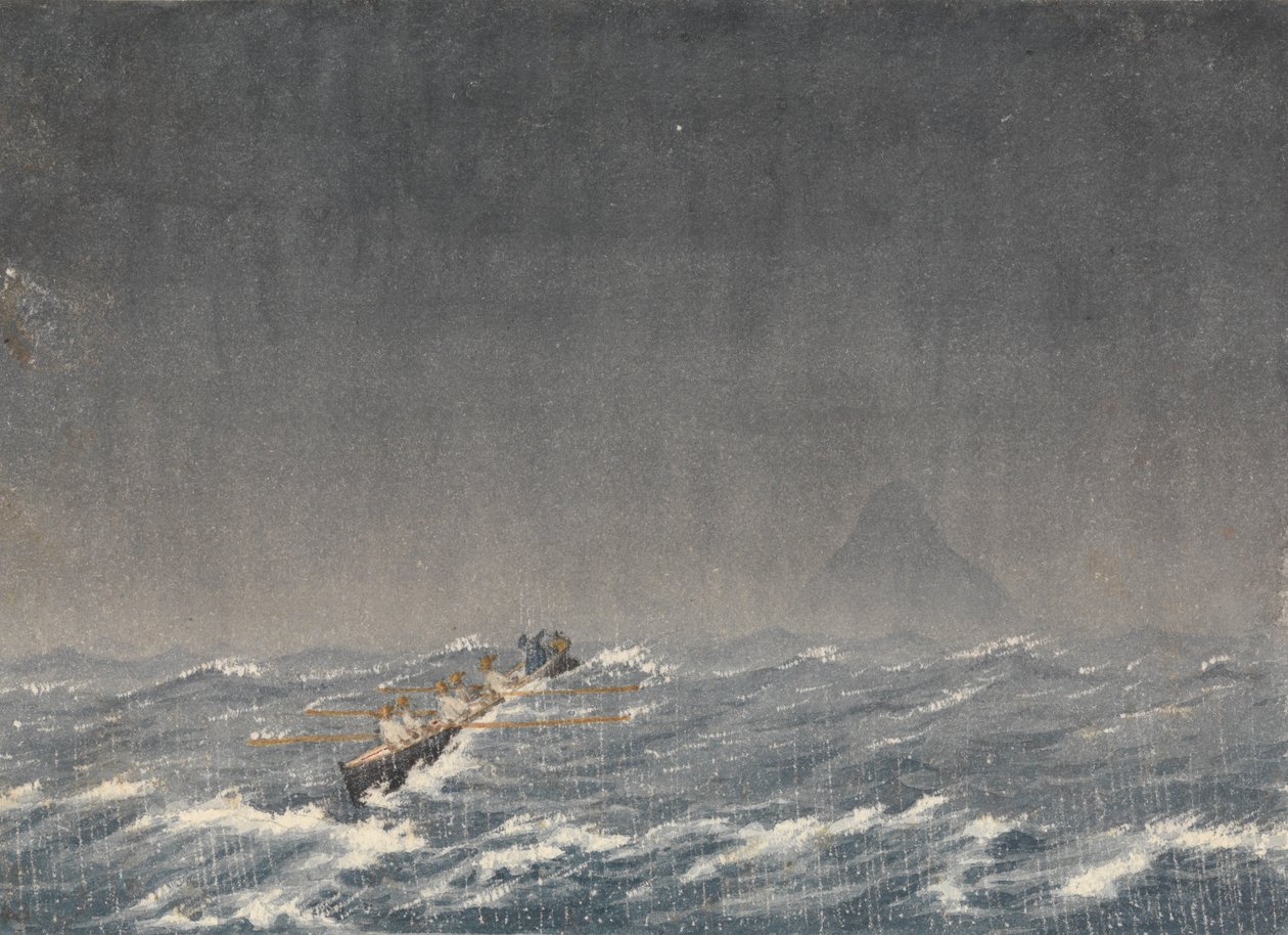 Ancrage extérieur dans une rafale, Mazatlán [Mexique], 22 août 1850, 8h du matin. ... "Question, quel est le chemin vers le navire?" - Admiral Sir Edward Gennys Fanshawe