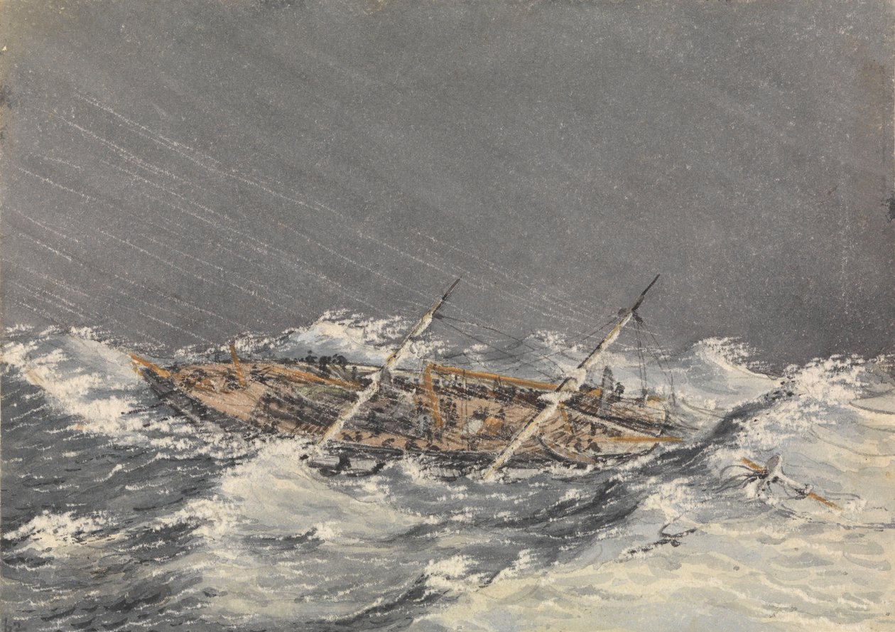 Tempête à Mazatlan [Mexique], 28 octobre 1851 - Admiral Sir Edward Gennys Fanshawe
