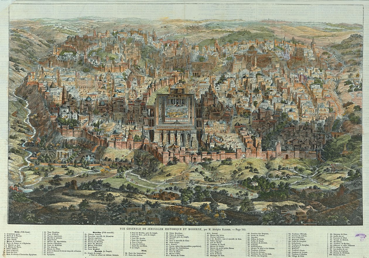 Vue générale de Jérusalem historique et moderne - Adolf Eltzner