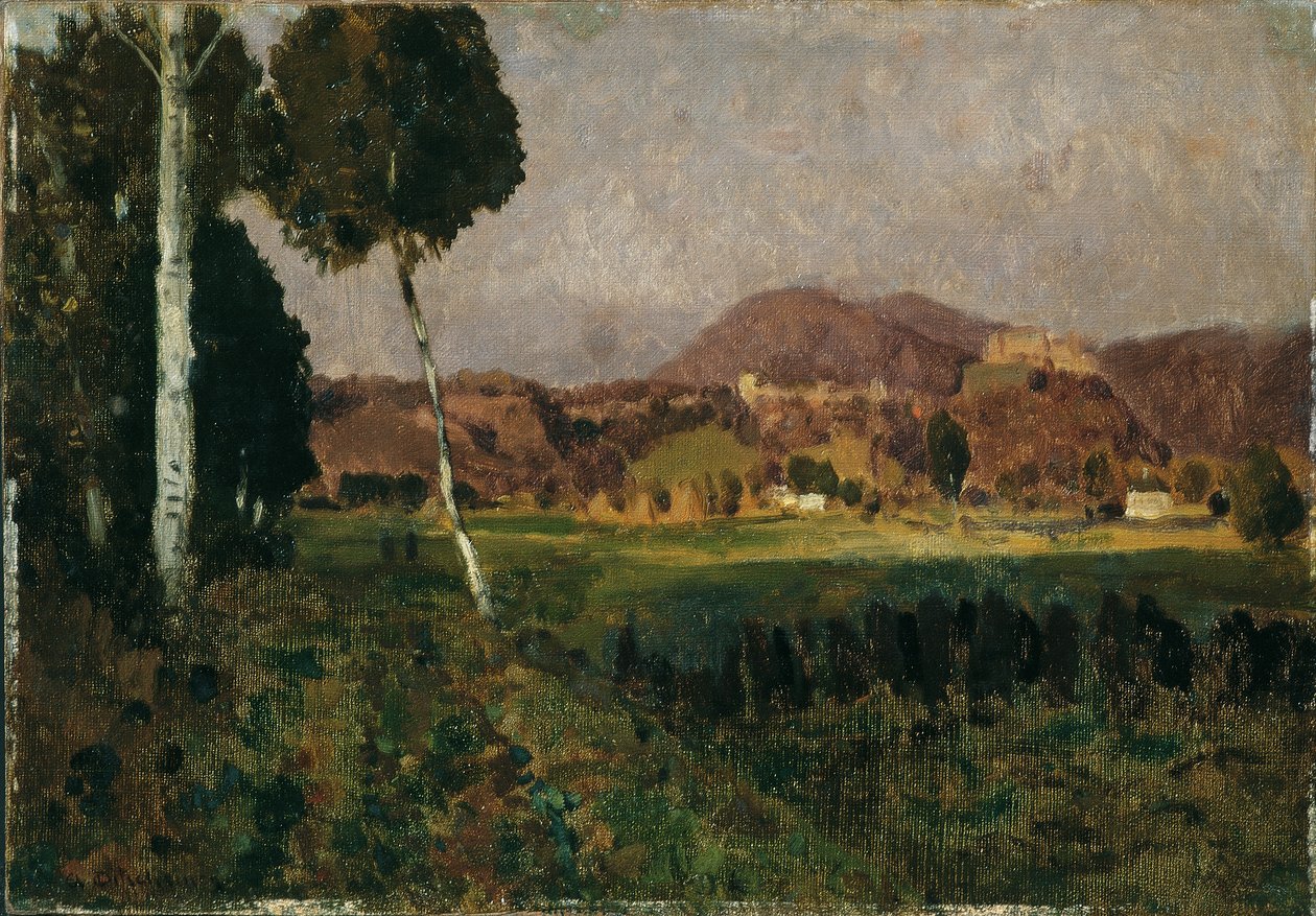 Château de Hohensalzburg avec Gaisberg - Adolf Gustav Ditscheiner