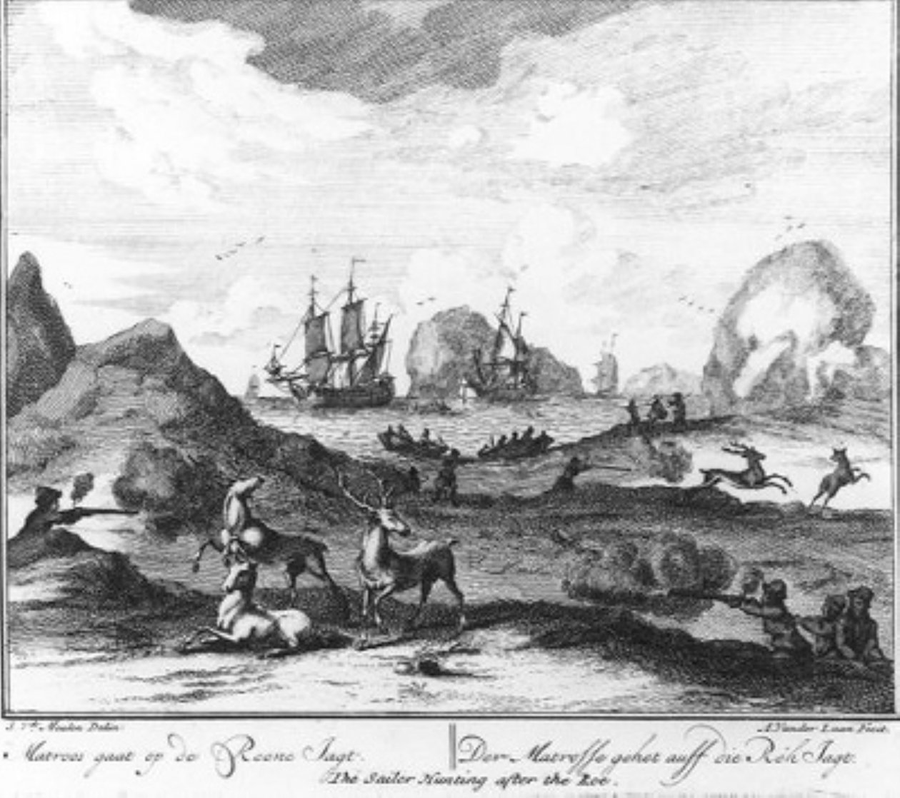 « Le marin part chasser le renne » (n° 11 de la série sur la chasse à la baleine) - Adolf van der Laan