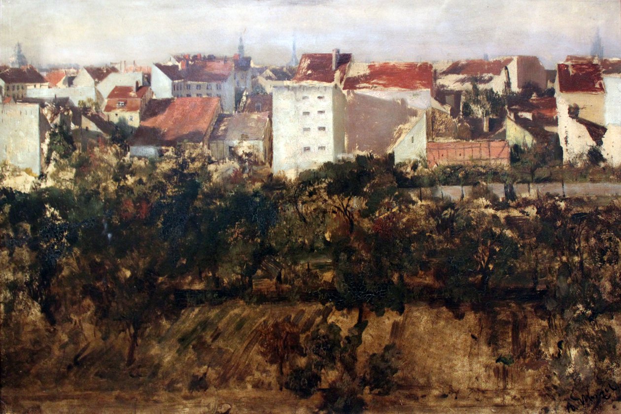 Vue sur les arrière-cours - Adolph Menzel