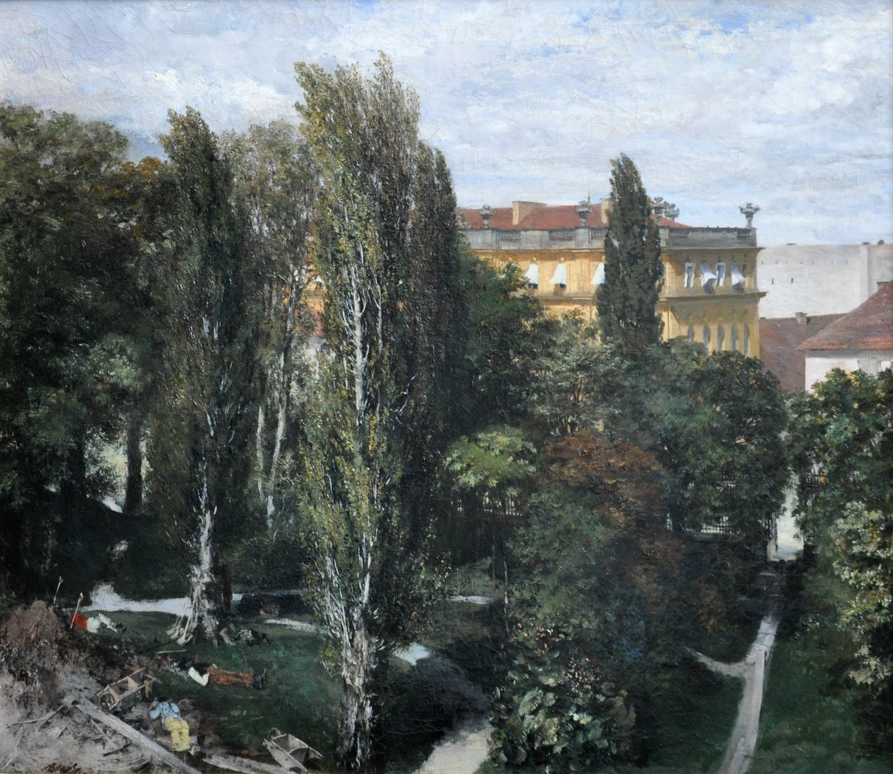 Vue sur le parc du prince Albrecht - Adolph Menzel