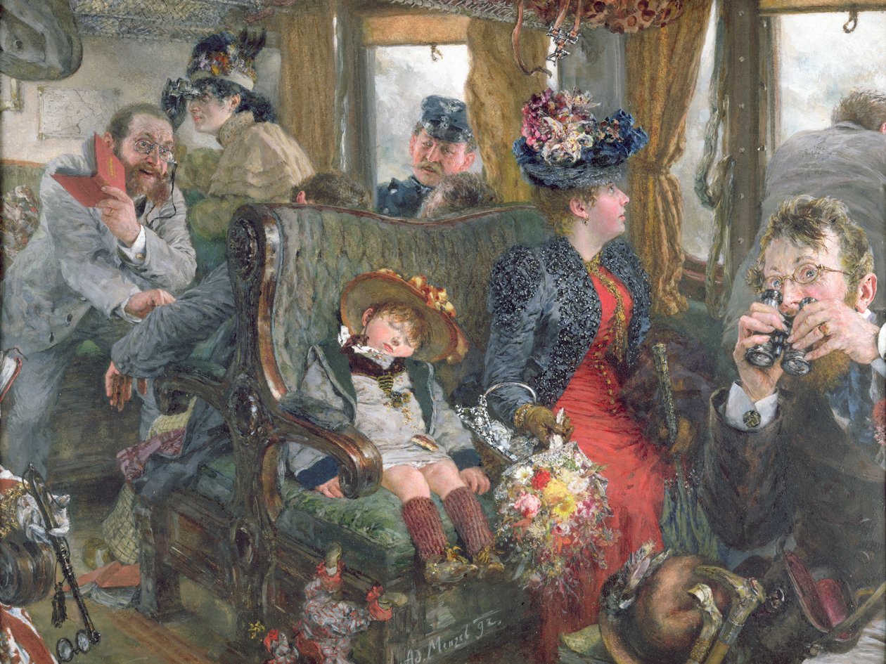 En voyage vers une belle campagne, 1892 - Adolph Menzel