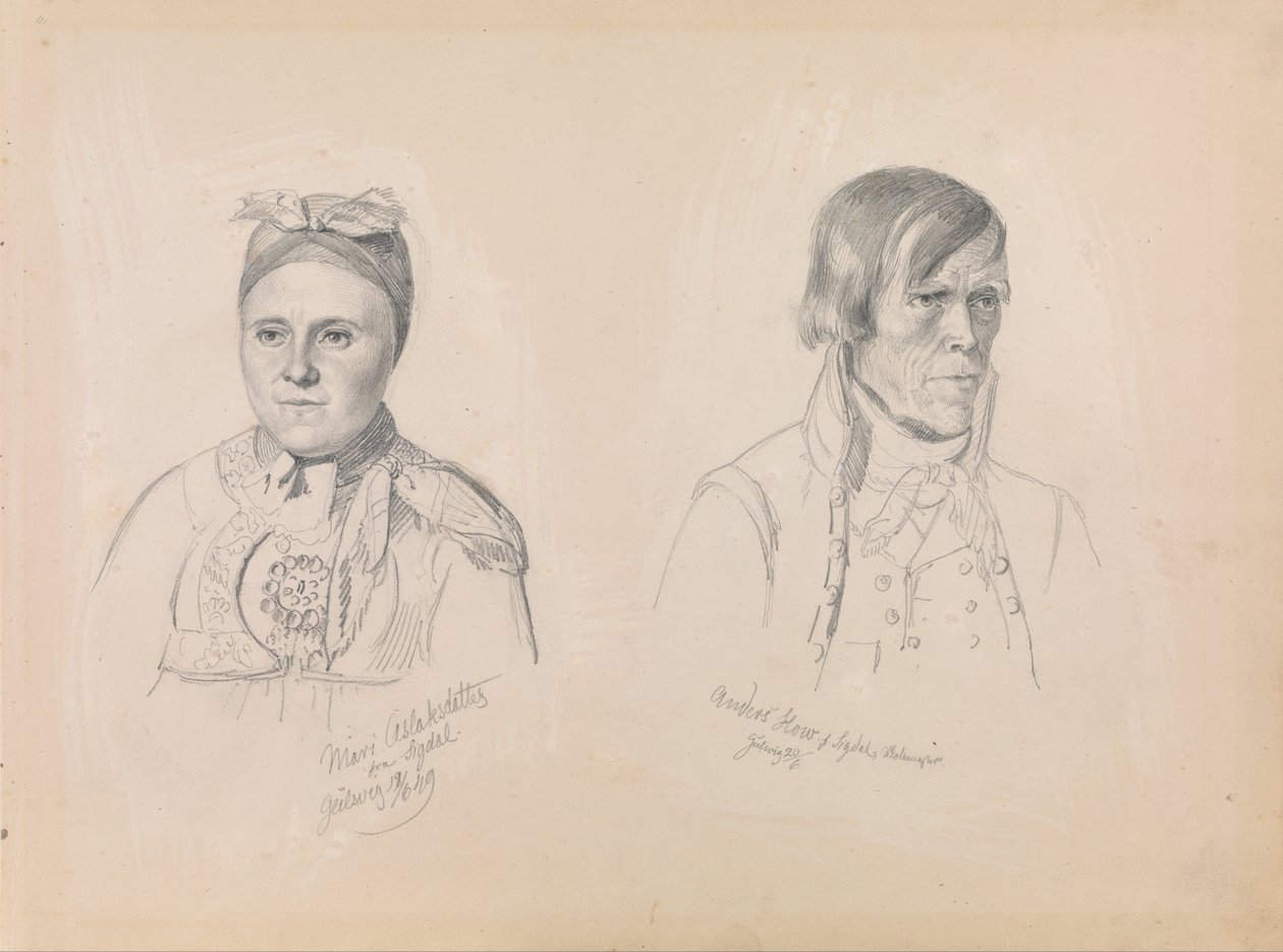 Mari Aslaksdatter et Anders How de Sigdal - Adolph Tidemand