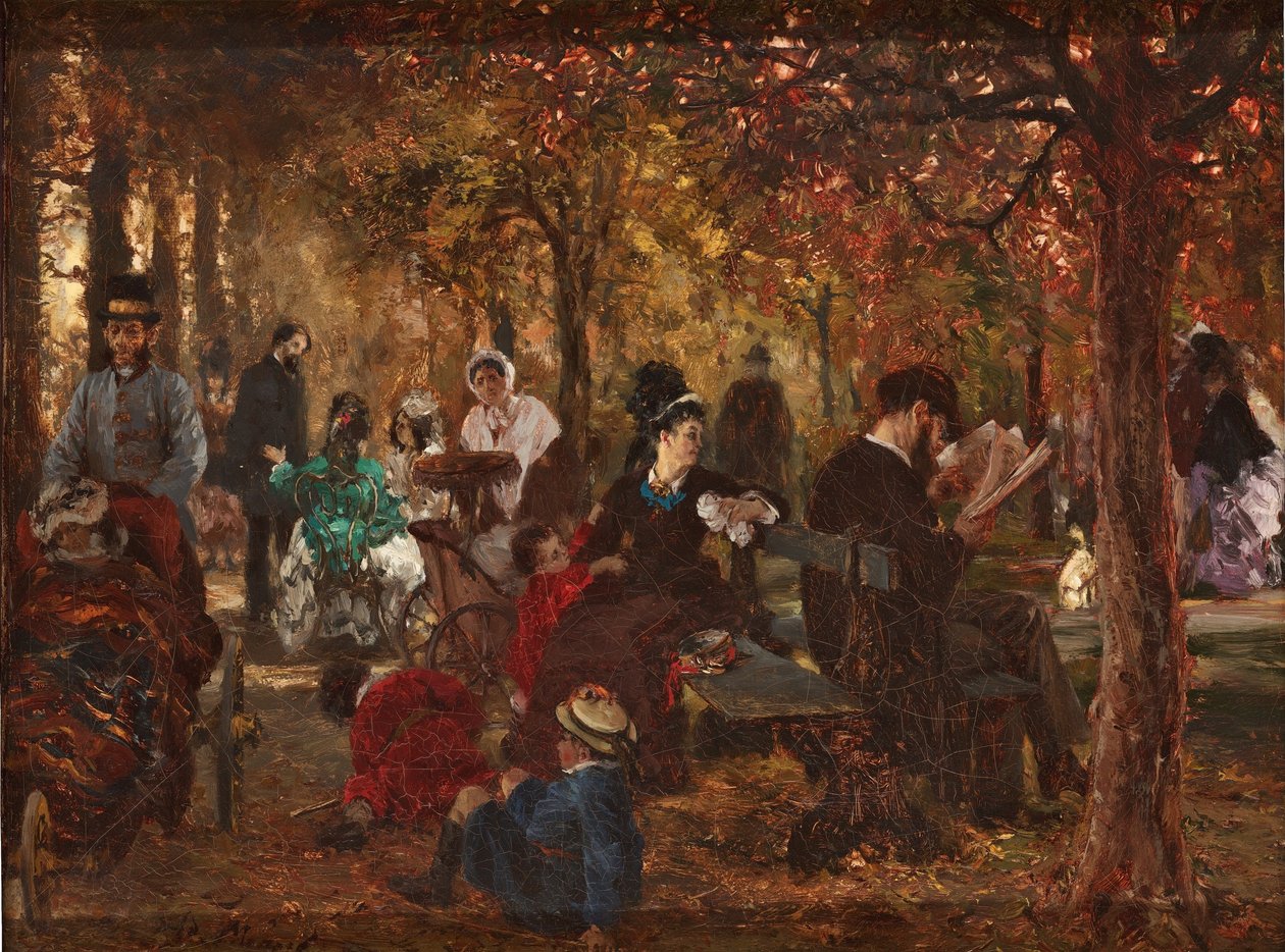 Dans le Jardin du Luxembourg - Adolph Menzel