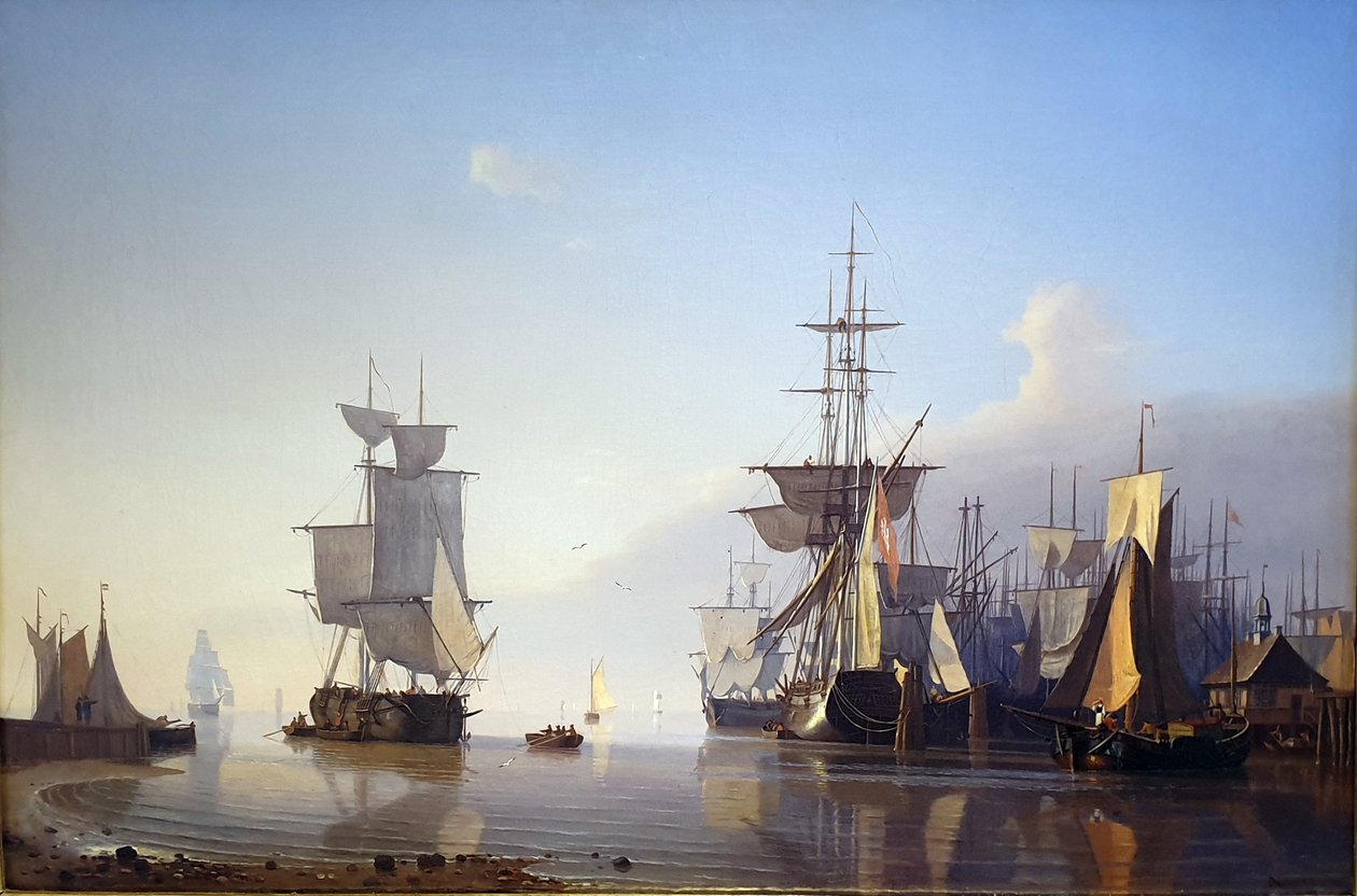 Marine à voiles - Adolph Friedrich Vollmer