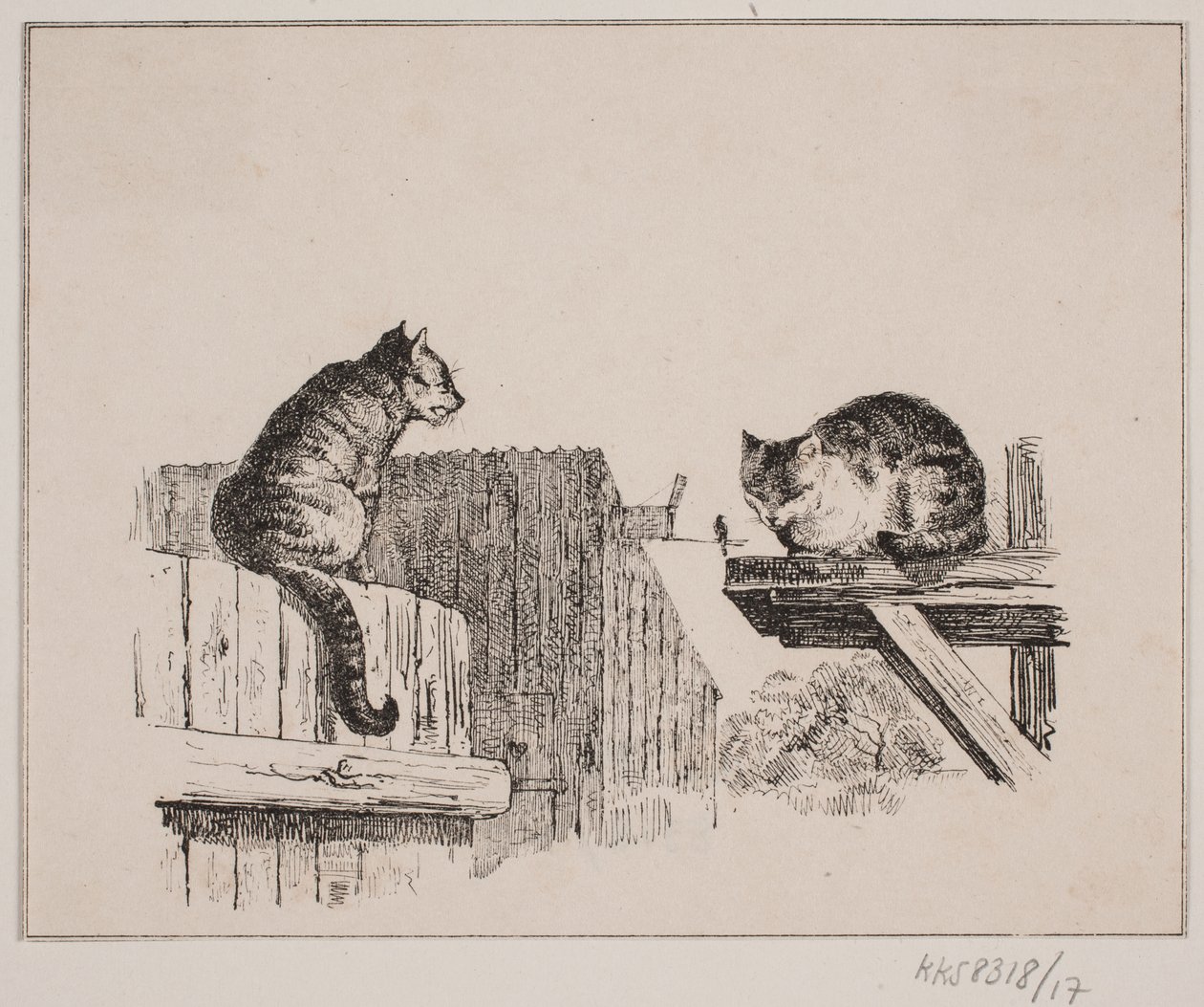 Les deux chats - Johan Adolph Kittendorff