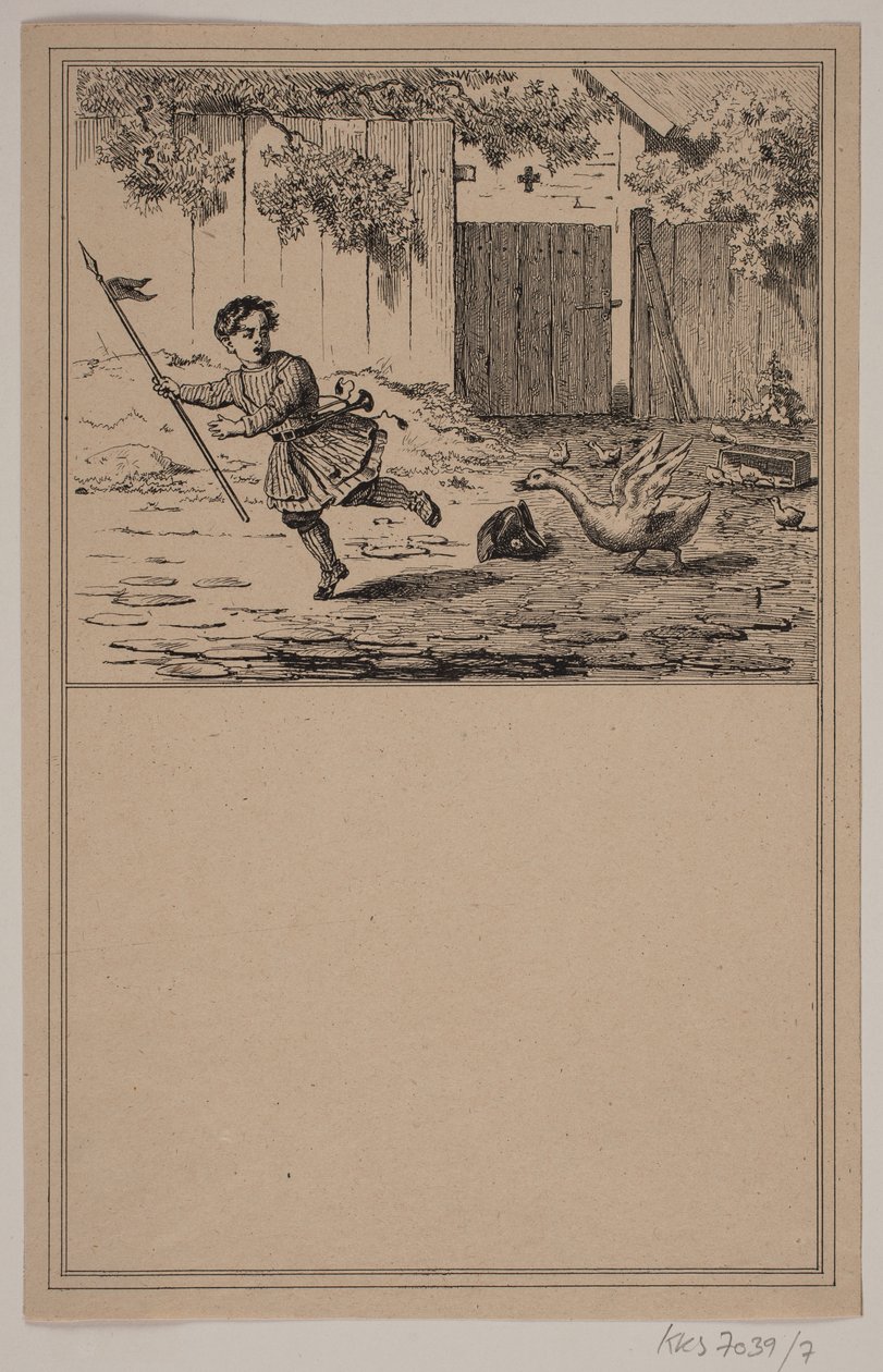 Le brave héros. No. 6 dans Chr. Winther et M. Rørbye, "25 Images pour petits enfants" - Johan Adolph Kittendorff