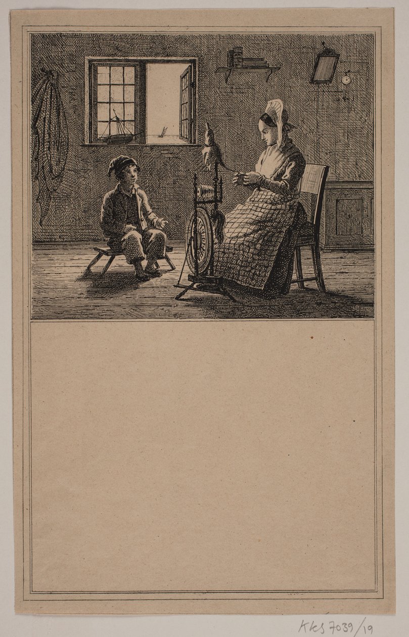 Mère et fils. N° 18 dans Chr. Winther et M. Rørbye, "25 Images pour petits enfants" - Johan Adolph Kittendorff