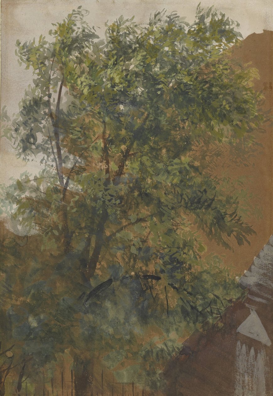 Vue de la fenêtre de son atelier à la Marienstraße 22 - Adolph Menzel