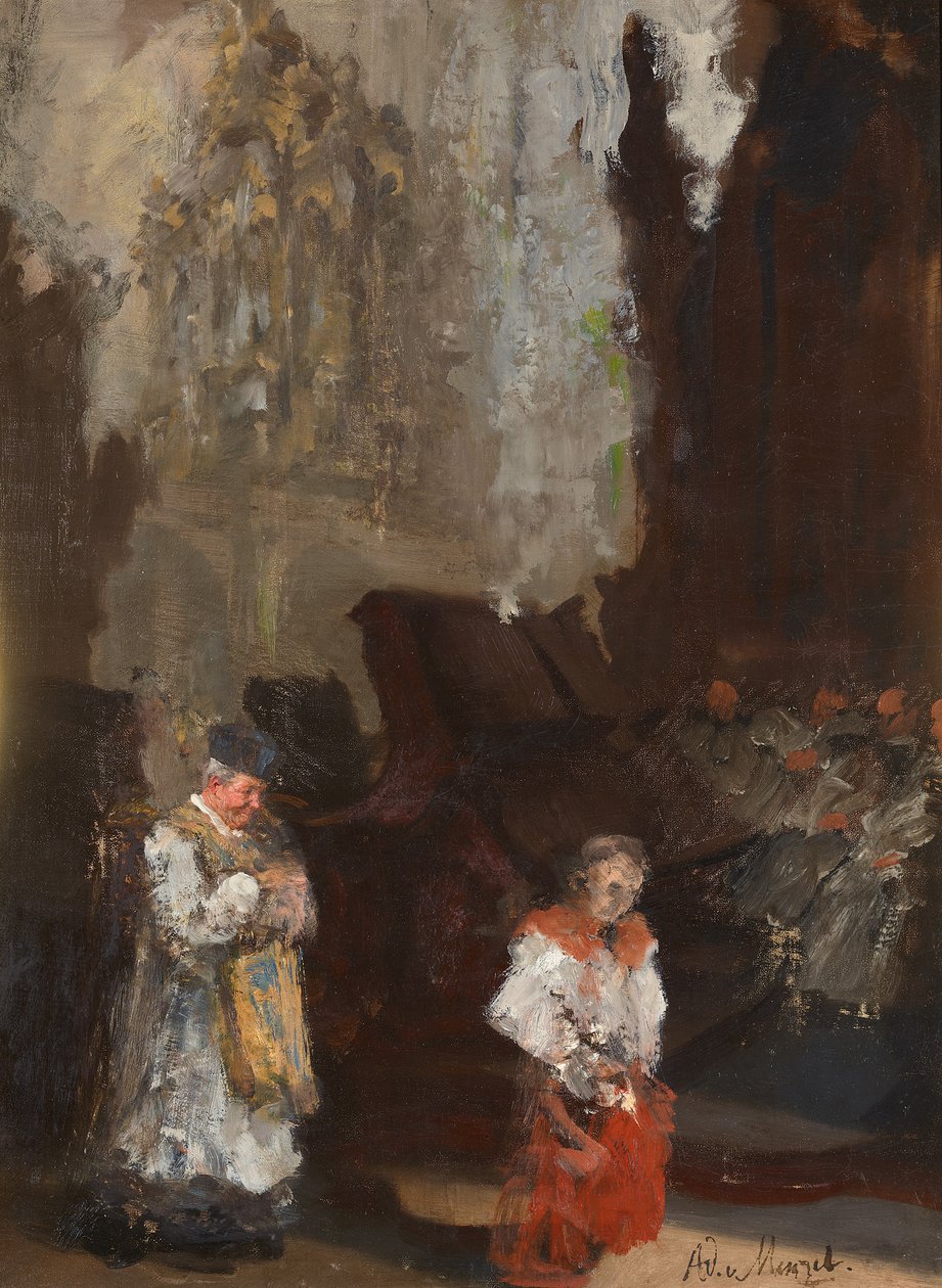 Stalles du chœur de la cathédrale de Mayence. Inachevées - Adolph Menzel