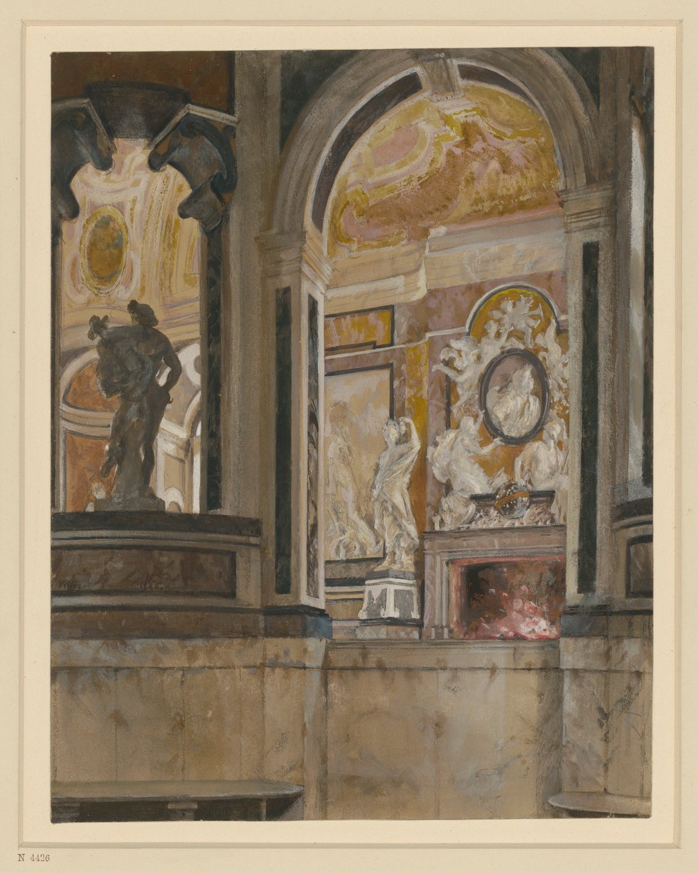 La salle de bains en marbre de Kassel - Adolph Menzel
