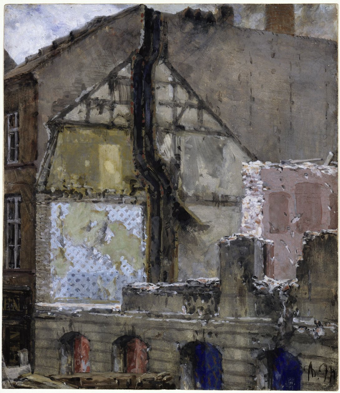 La maison en ruines, tirée de « Kinderalbum » - Adolph Menzel