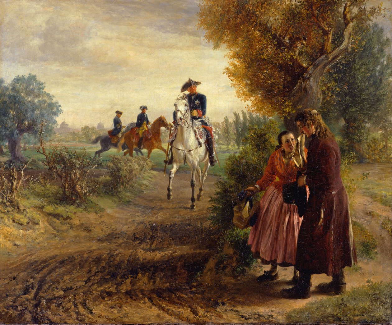 La pétition (La promenade à cheval) - Adolph Menzel