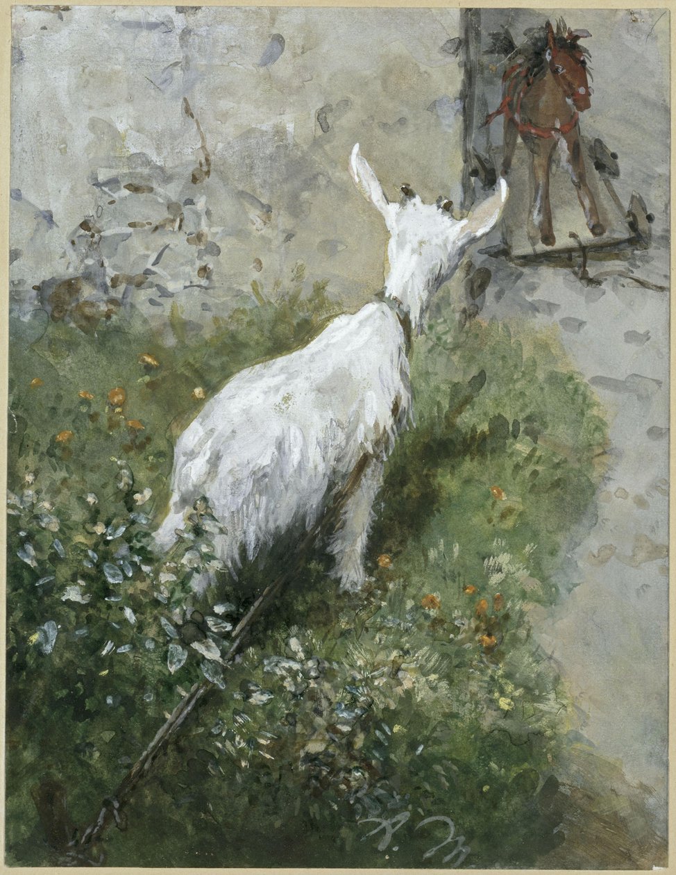 La chèvre et le petit cheval en bois. Extrait de « L