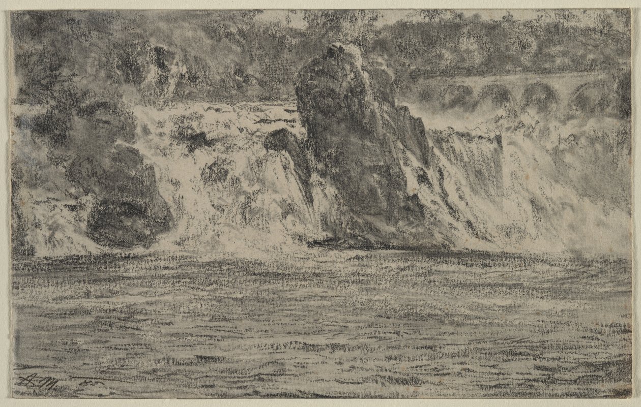 Chutes du Rhin à Schaffhausen - Adolph Menzel