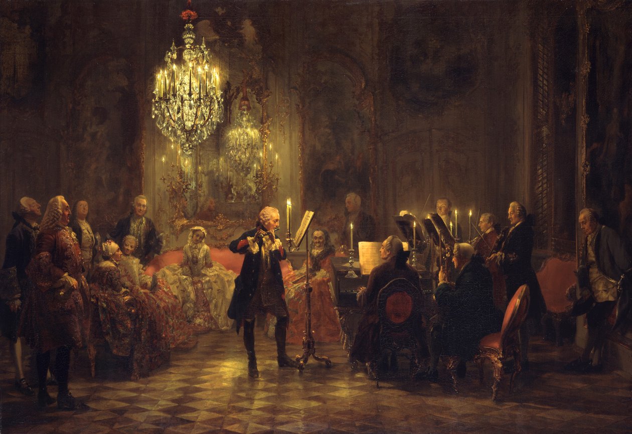 Concert de flûte du roi Frédéric II à Sanssouci - Adolph Menzel