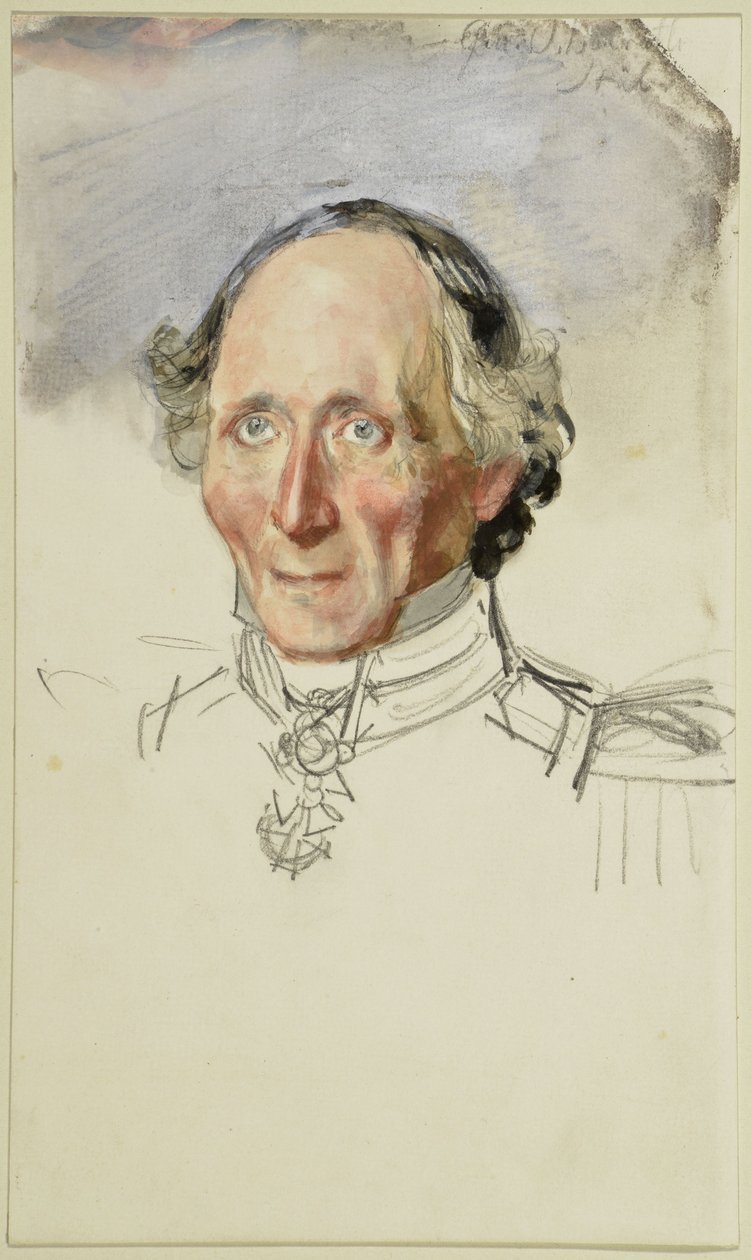 Friedrich August Stüler. Étude pour le tableau « Le couronnement de Guillaume Ier à Königsberg » - Adolph Menzel