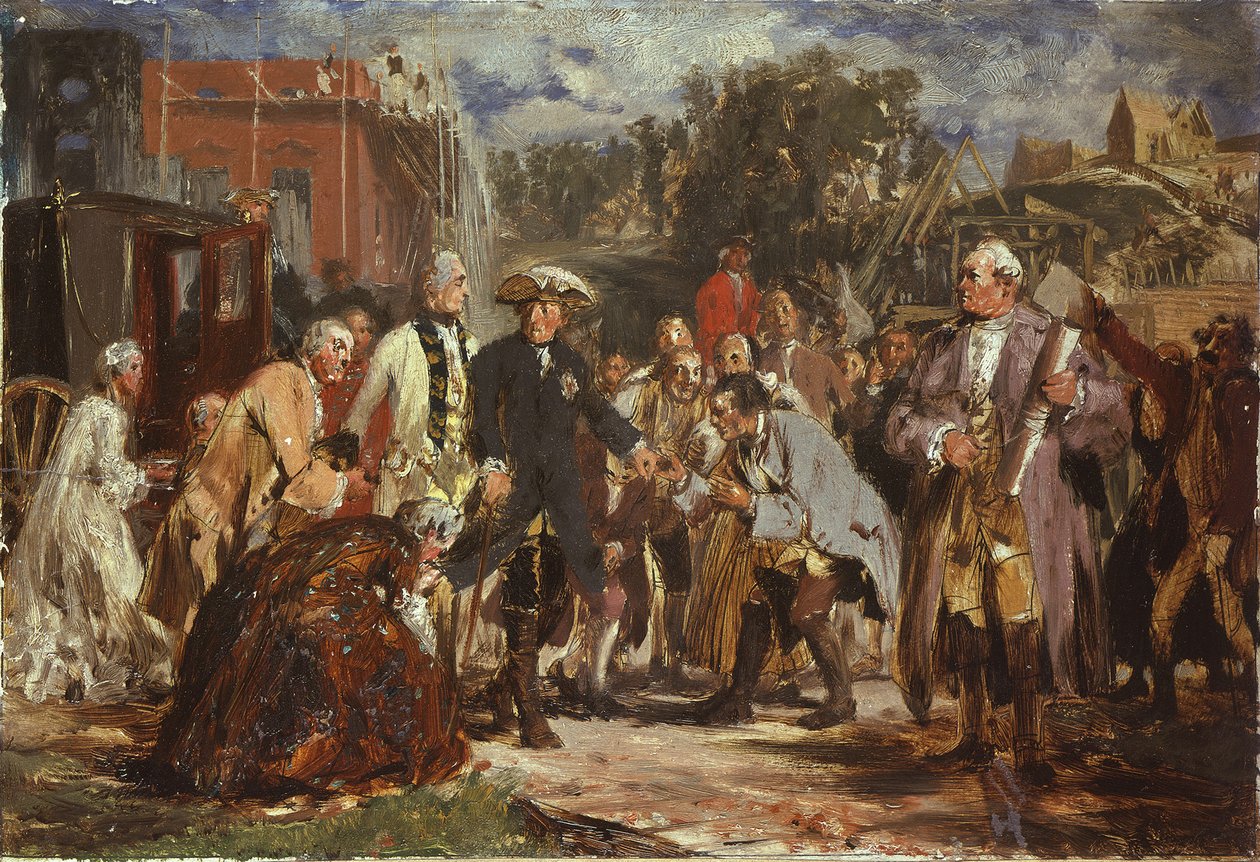 Frédéric le Grand en voyage. Esquisse - Adolph Menzel