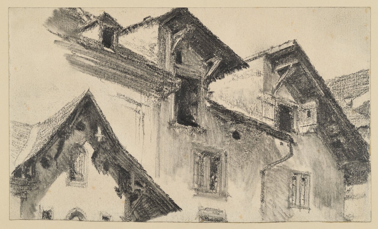 pignons des maisons - Adolph Menzel