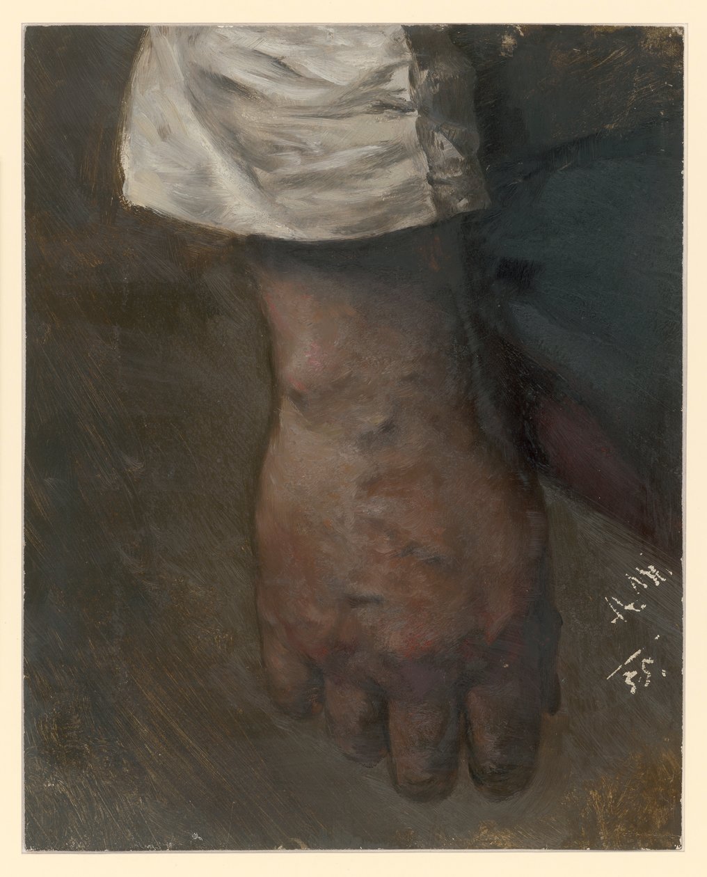 Main droite pendante, avec une manche large - Adolph Menzel