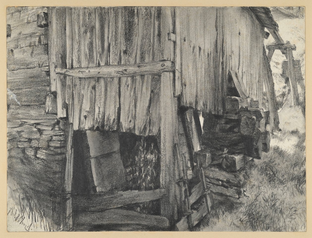 Cabane en bois autour d