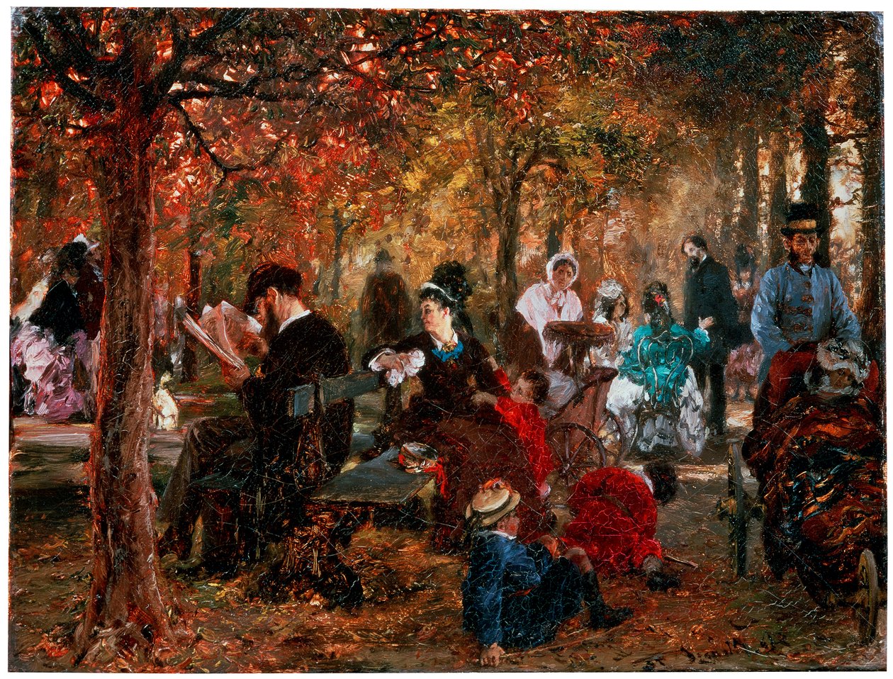 Dans le Jardin du Luxembourg Un souvenir du Jardin du Luxembourg, 1876 - Adolph Menzel