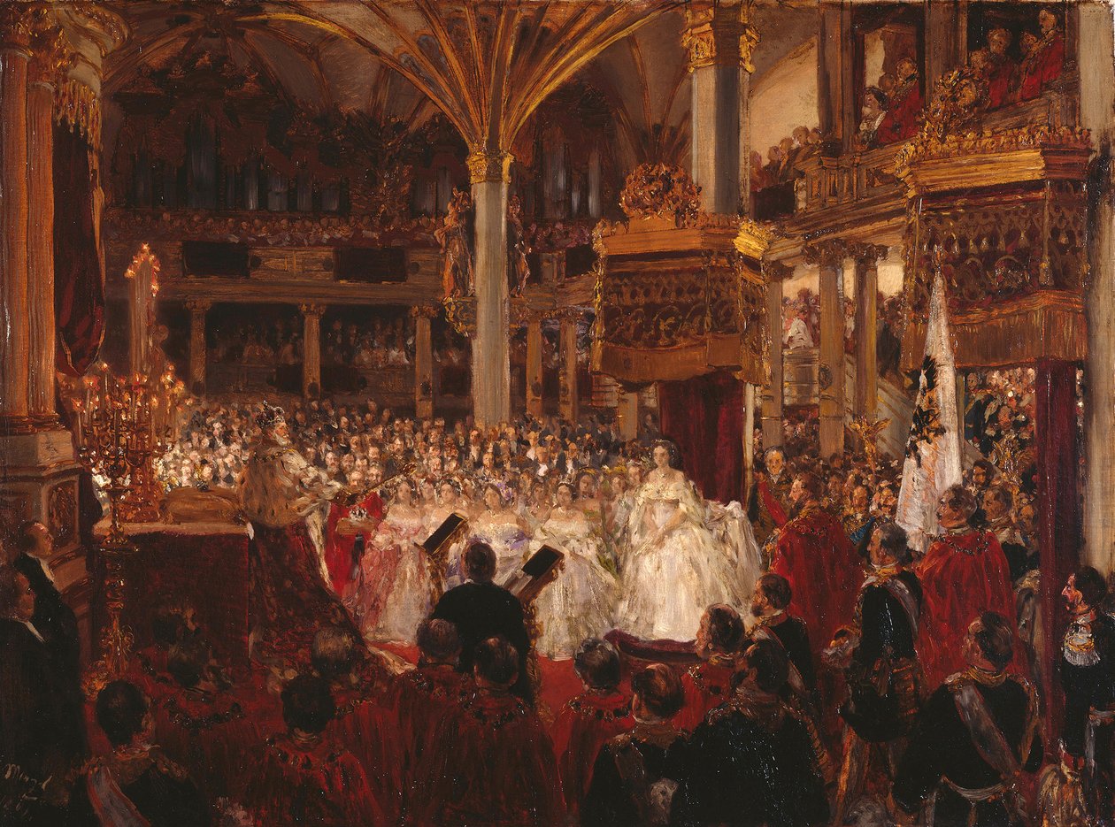 Couronnement du roi Guillaume Ier à Königsberg (esquisse) - Adolph Menzel