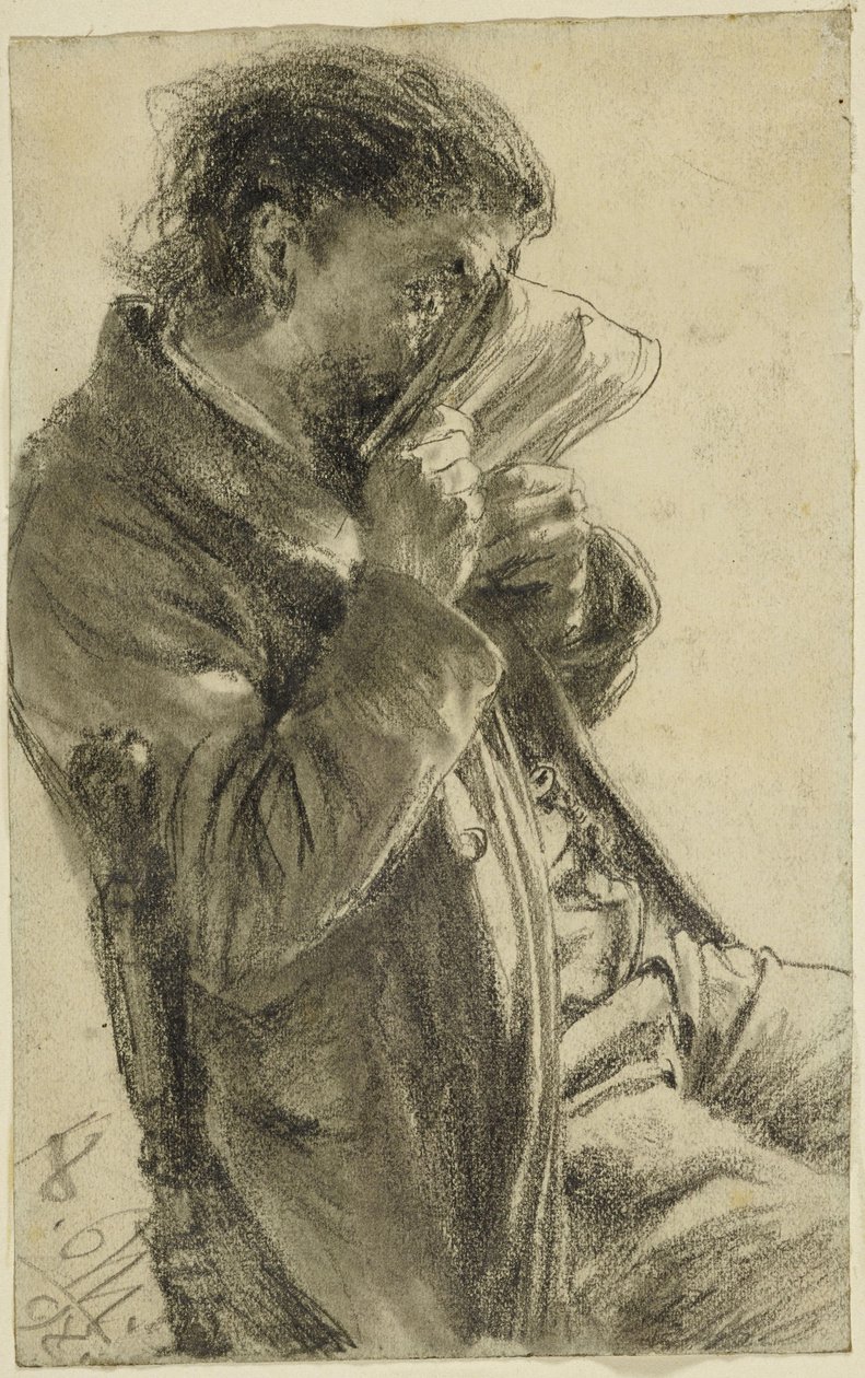 Un homme en train de lire - Adolph Menzel