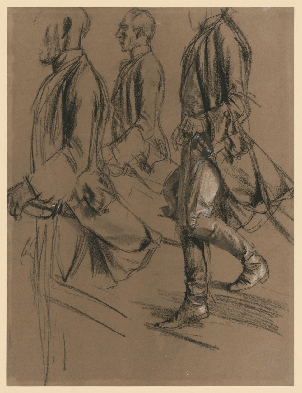 Officier de la suite de Frédéric II. Étude de modèle pour « La rencontre entre Frédéric II et Joseph II à Neisse » - Adolph Menzel