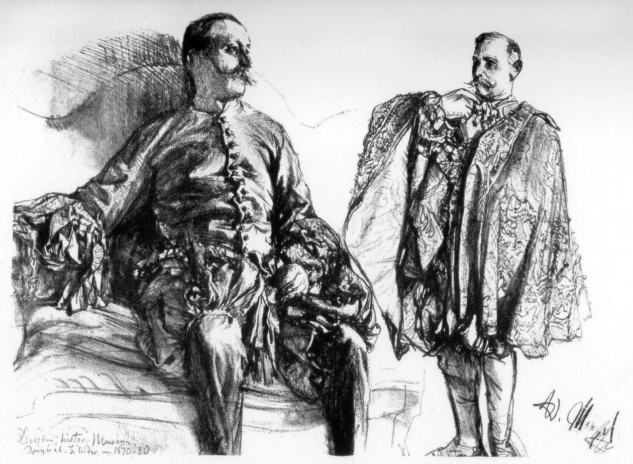 Études de vieilles robes sur des modèles vivants, c1880-1882 - Adolph Menzel
