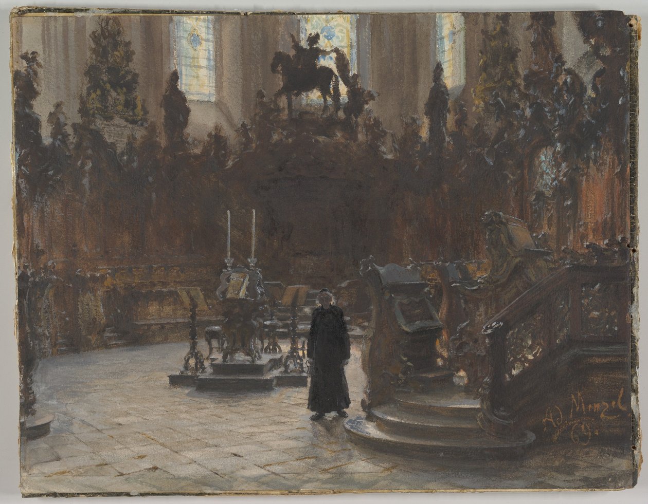 Les stalles du chœur de la cathédrale de Mayence - Adolph Menzel