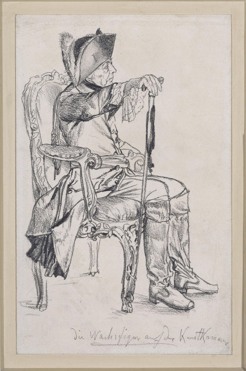 Statue en cire de Frédéric II (œuvre complétée par Schadow) destinée au Cabinet des arts royaux - Adolph Menzel