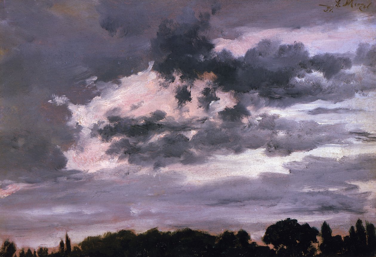 Étude sur les nuages - Adolph Menzel