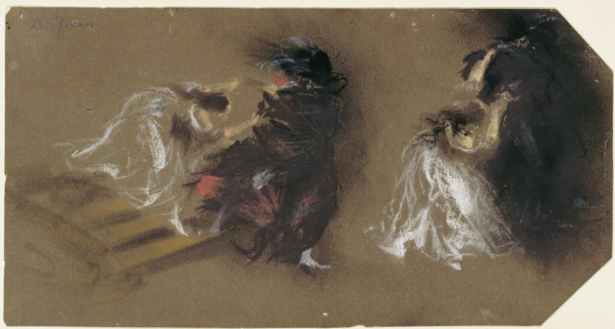 Deux scènes tirées du « Don Giovanni » de Mozart - Adolph Menzel