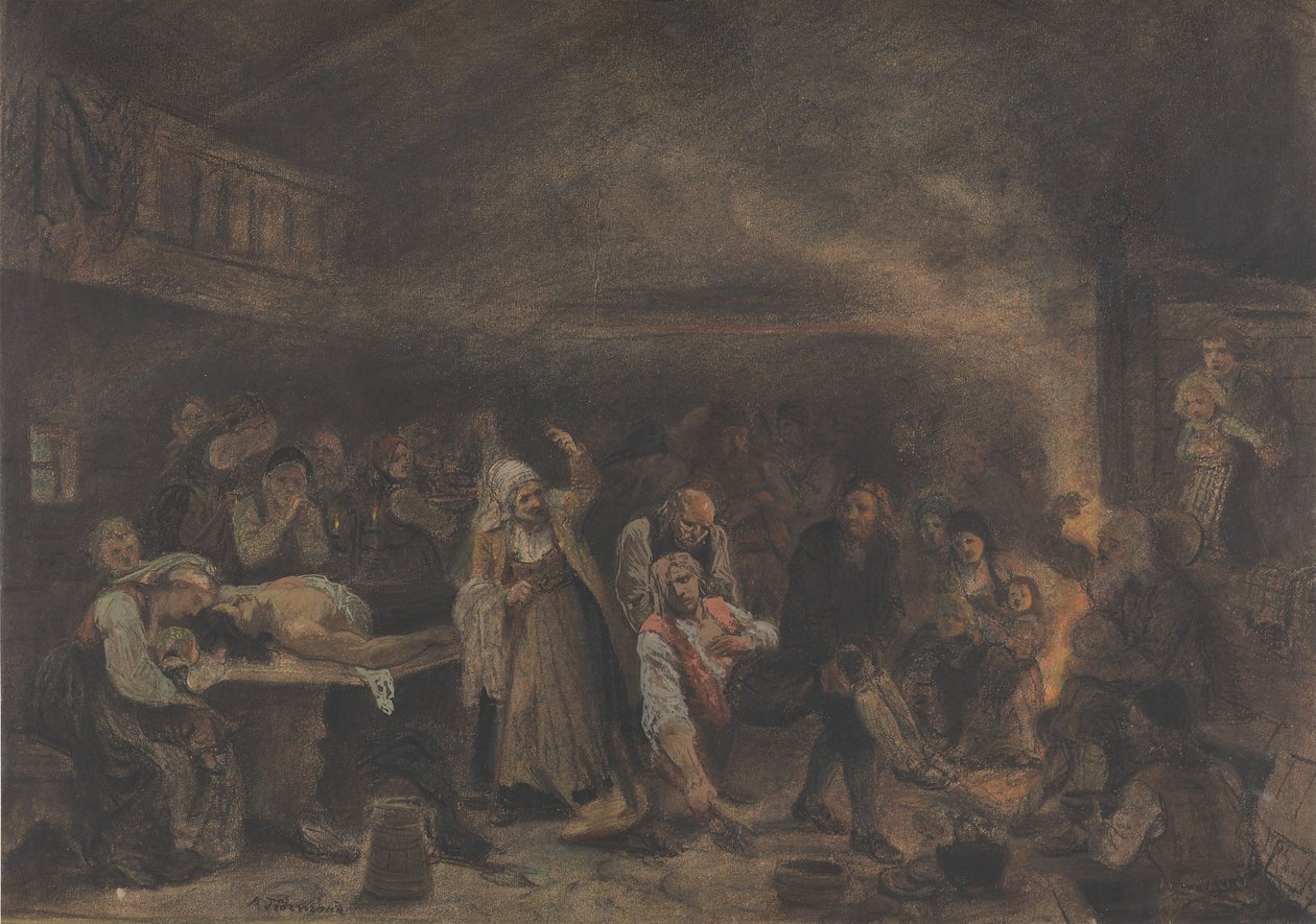 Après le duel - Adolph Tidemand