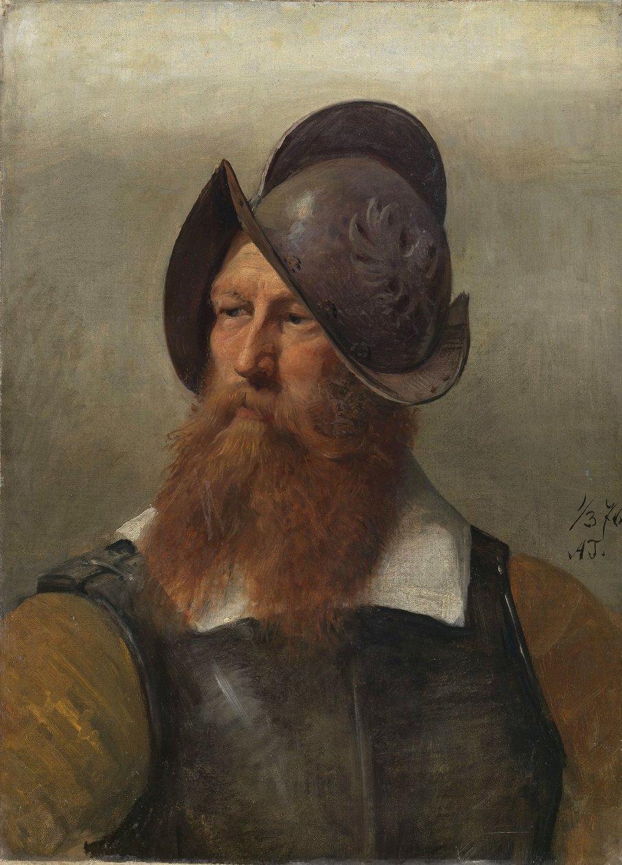 Étude de personnage représentant Christian IV fondant Christiania - Adolph Tidemand