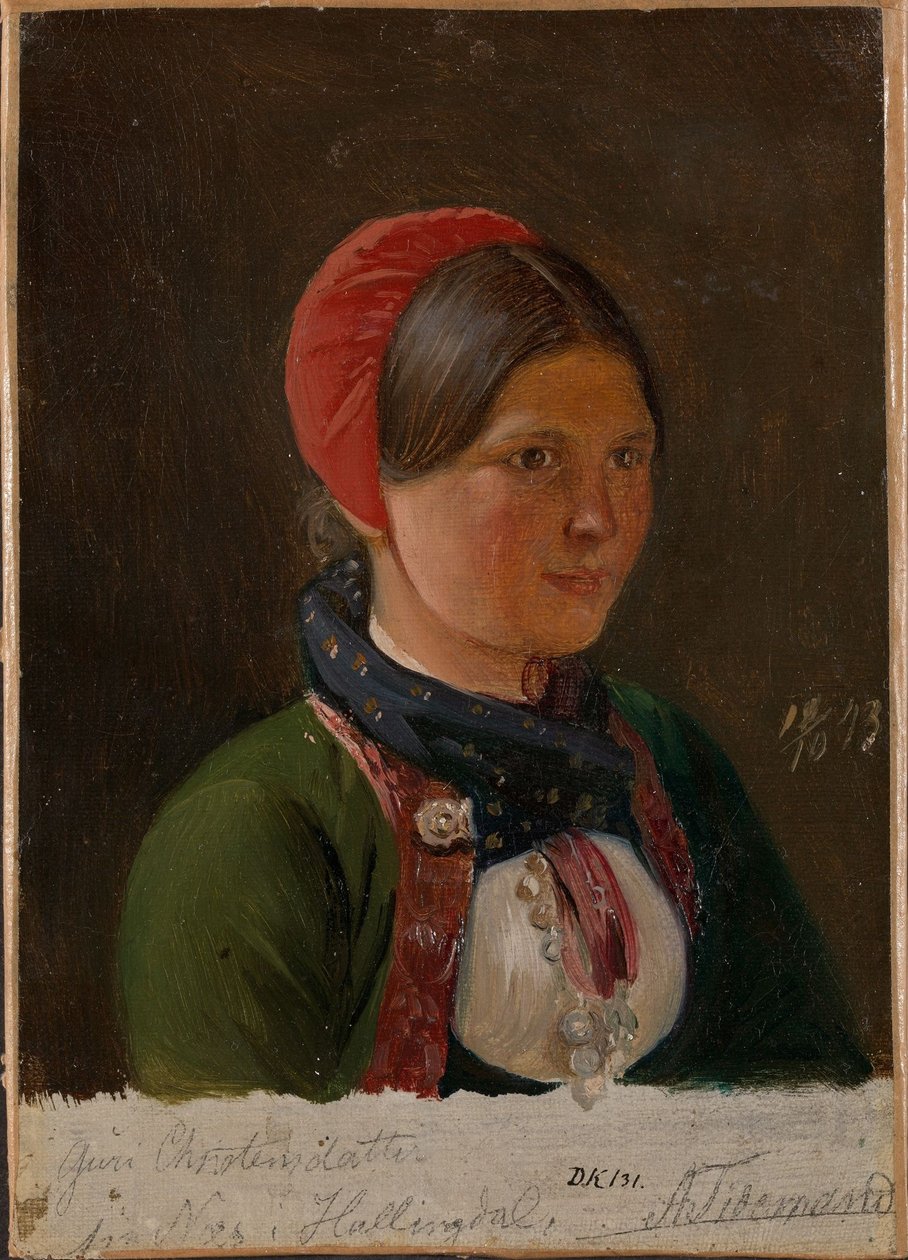 Une jeune fille de Hallingdal - Adolph Tidemand