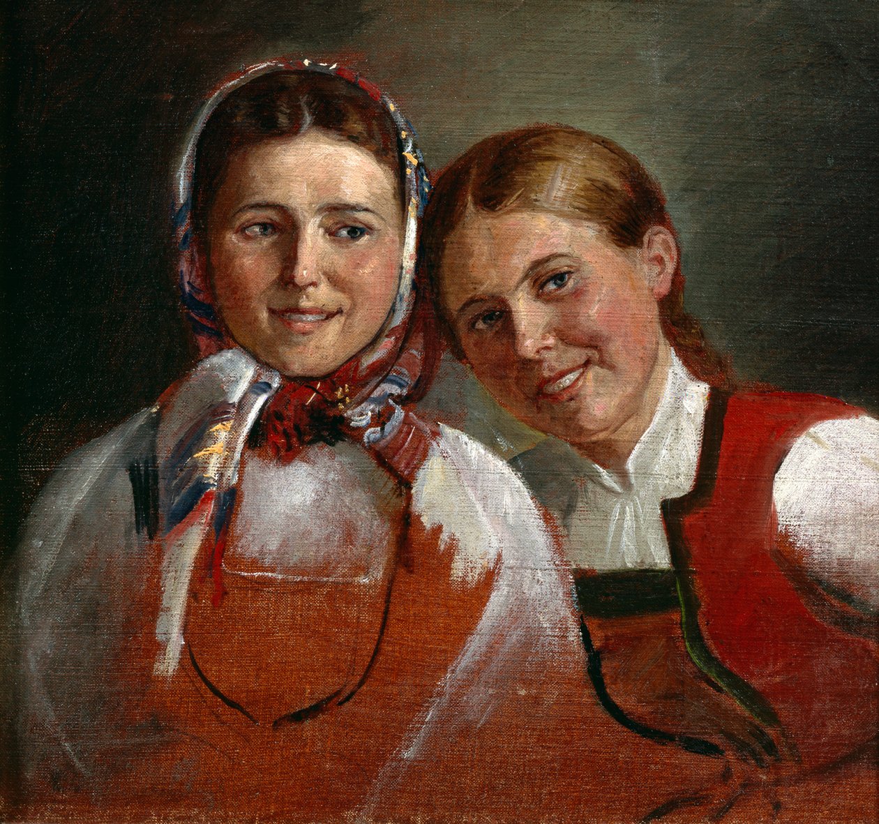 Filles rieuses - Adolph Tidemand