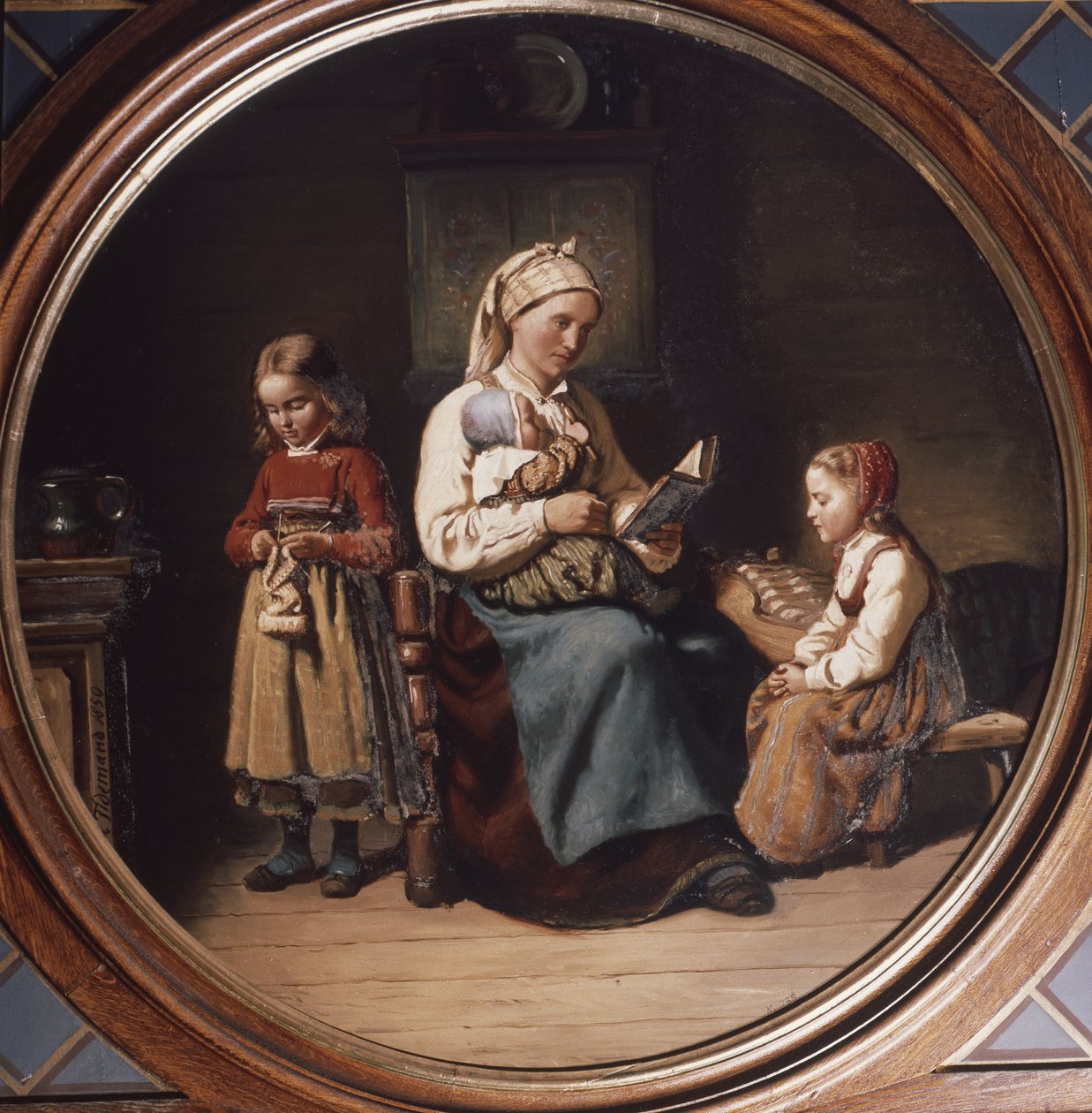 Mère enseignant - Adolph Tidemand