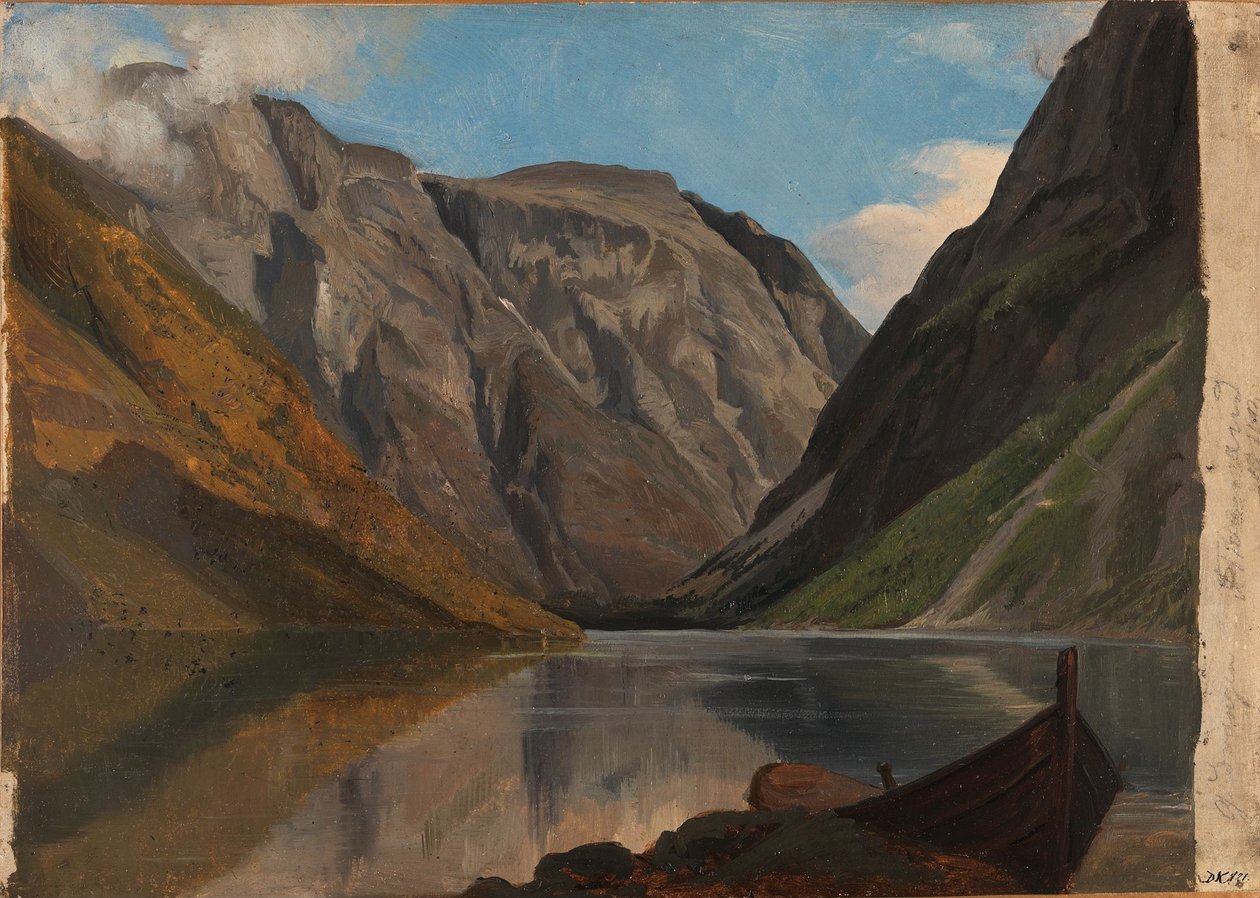 Vue sur Gudvangen - Adolph Tidemand