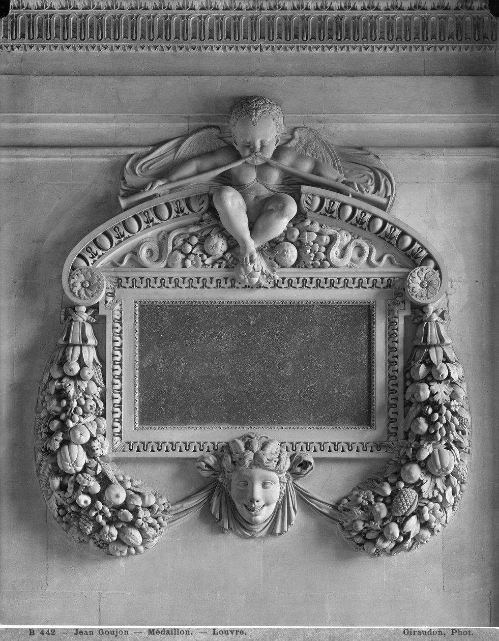 Cartouche de la Tribune des Caryatides, fin du XIXe siècle (détail) - Adolphe Giraudon
