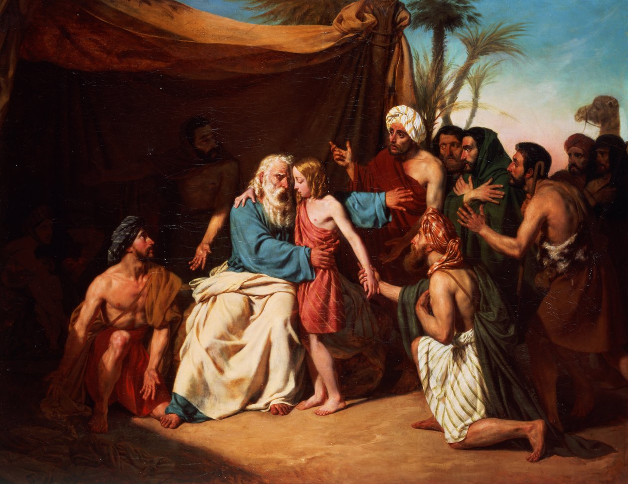 Jacob refusant de libérer Benjamin, 1829 - Adolphe Roger