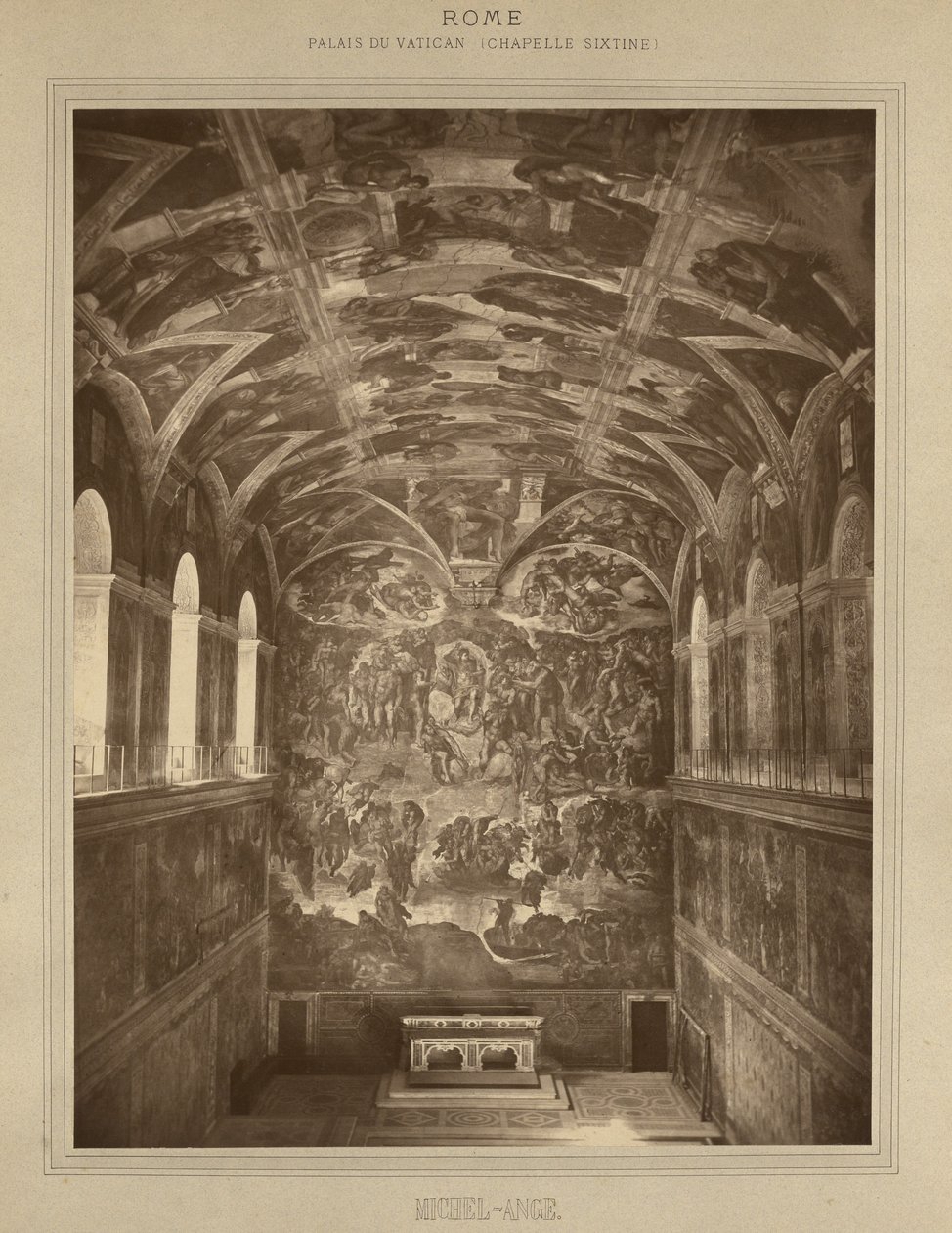 Rome - Palais du Vatican, Chapelle Sixtine - Michel-Ange - Adolphe Braun